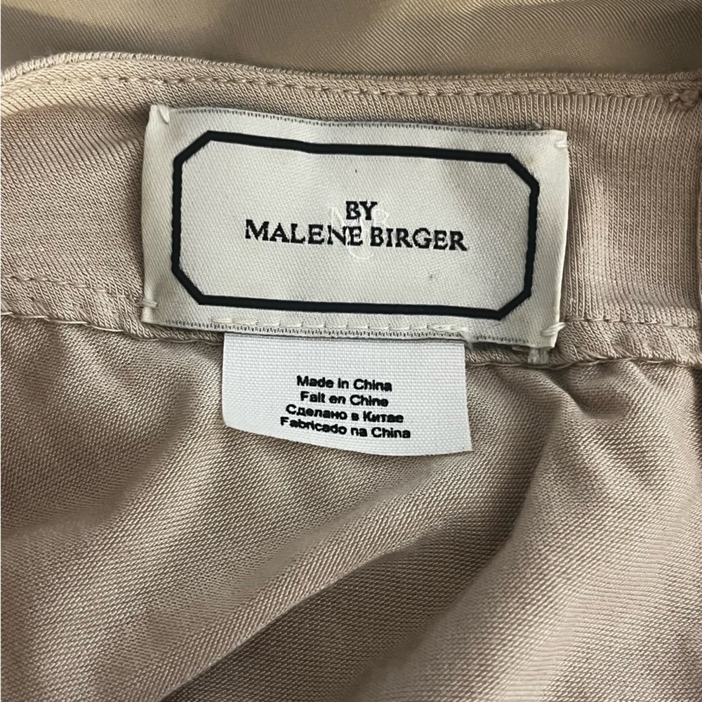 By Malene Birger | Ruched sexy tan dress T-shirt top Women’s size S fitted skirt - Picture 11 of 12
